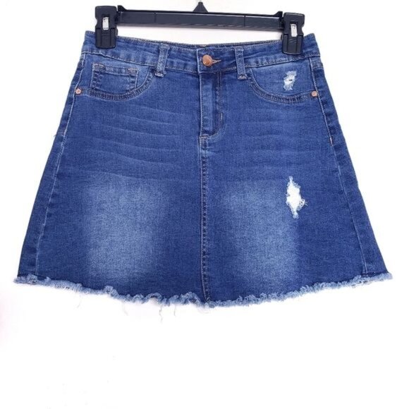 Joe's Jeans Other - Joe's Jeans Distressed Frayed Hem Classic Denim Jean Skirt Girls Size 14